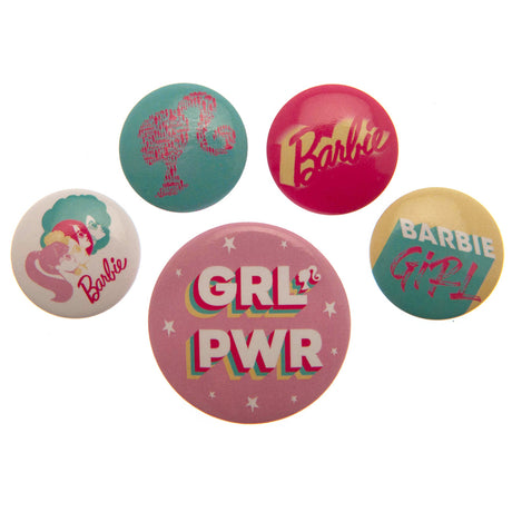 Barbie Button Badge Set - Assorted Designs: 2 - Badges By Barbie