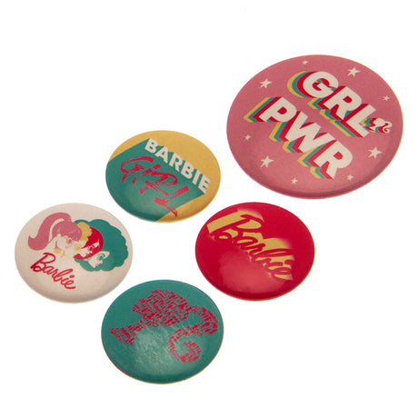 Barbie Button Badge Set - Assorted Designs: 3 - Badges By Barbie