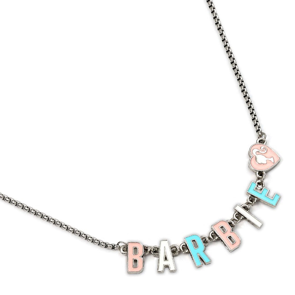 Barbie Silver Plated Enamel Letter Necklace: 1 - Jewellery By Barbie