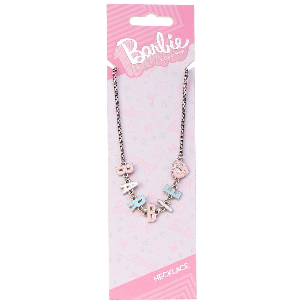 Barbie Silver Plated Enamel Letter Necklace: 3 - Jewellery By Barbie