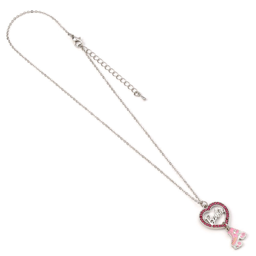 Barbie Silver Plated Heart & Roller Skate Necklace: 2 - Jewellery By Barbie