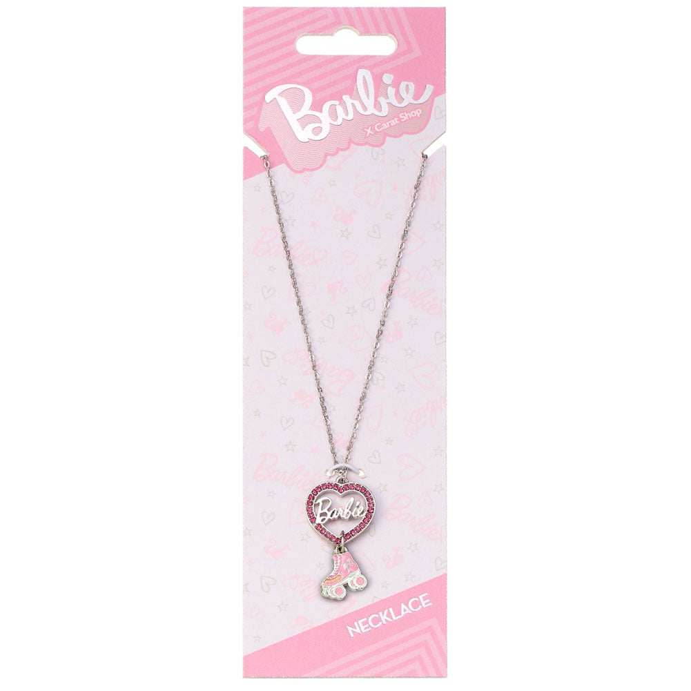 Barbie Silver Plated Heart & Roller Skate Necklace: 3 - Jewellery By Barbie