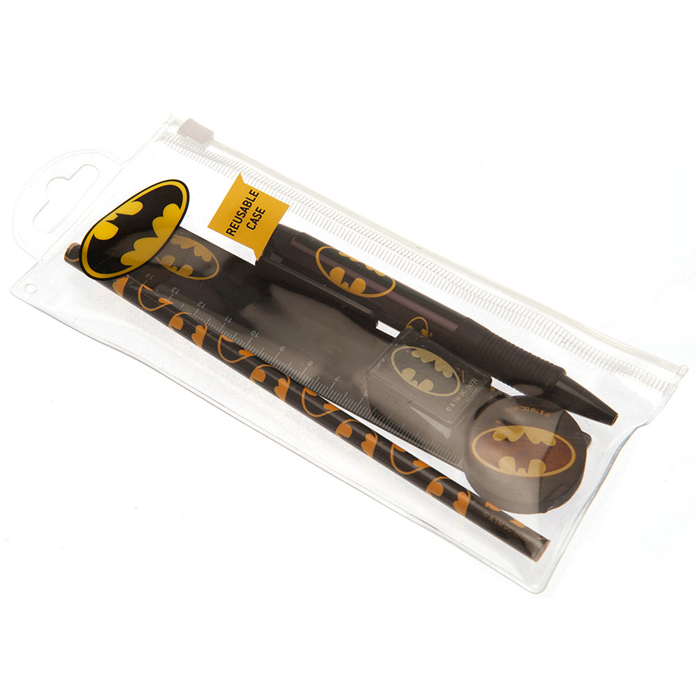 Batman 5pc Stationery Set: 3 - Pencil Cases & Sets By Batman