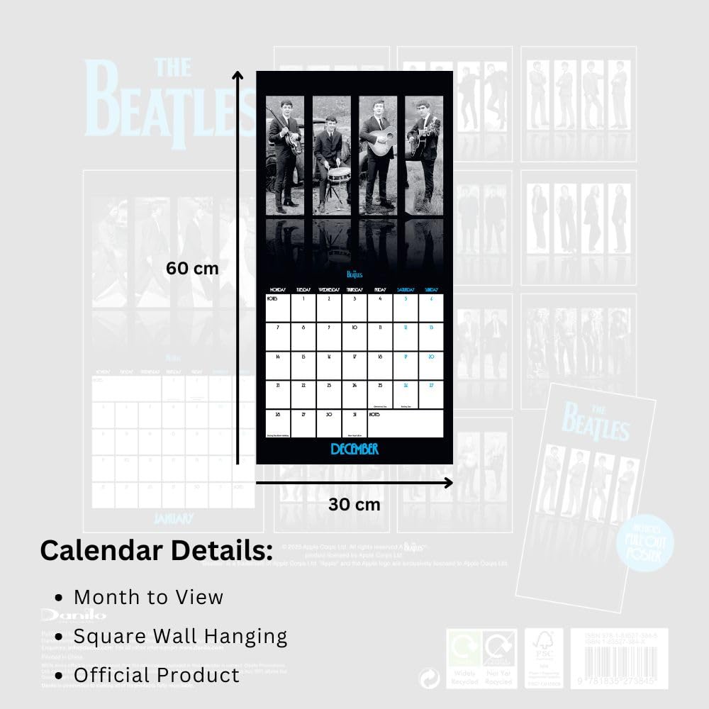 The Beatles Square Calendar 2026: 5 - Calendars By The Beatles