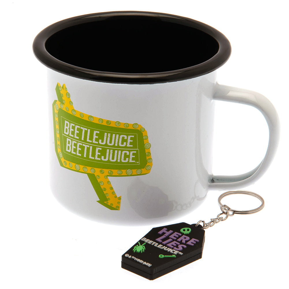 Beetlejuice Enamel Mug & Keyring Set: 1 - Mugs By Beetlejuice