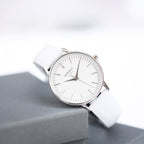 Bespoke Architect Blanc Watch Silver White Strap - Shop Watches At Gift Moments - 3