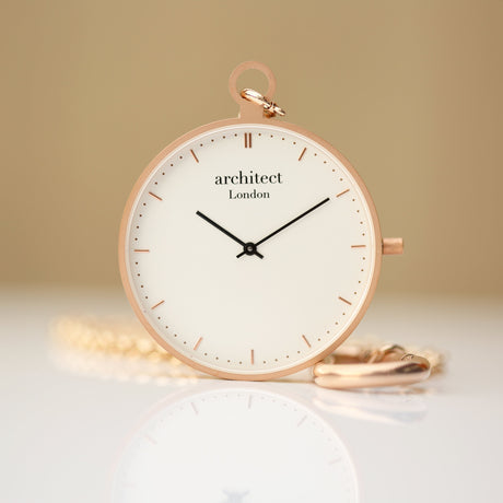 Bespoke Architect Modern Pocket Watches: 5 - Rose Gold - Watches By Architect Watches