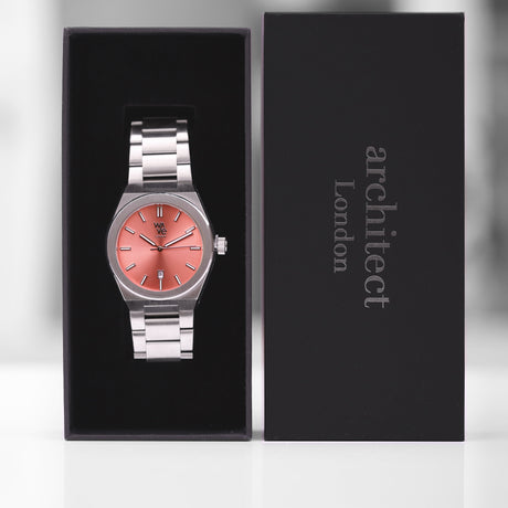 Bespoke Architect Wave Watch in Peach Breeze: 6 - Watches By Architect Watches