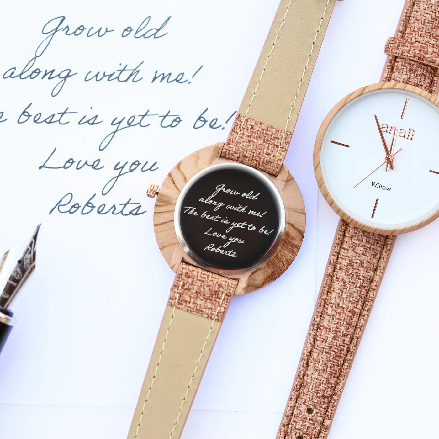 Bespoke Ladies Anaii Watch Hazel Wood - Shop Watches At Gift Moments - 1