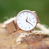 Architēct Blanc Rose Gold Mesh Watch: 2 - Watches By Architect Watches