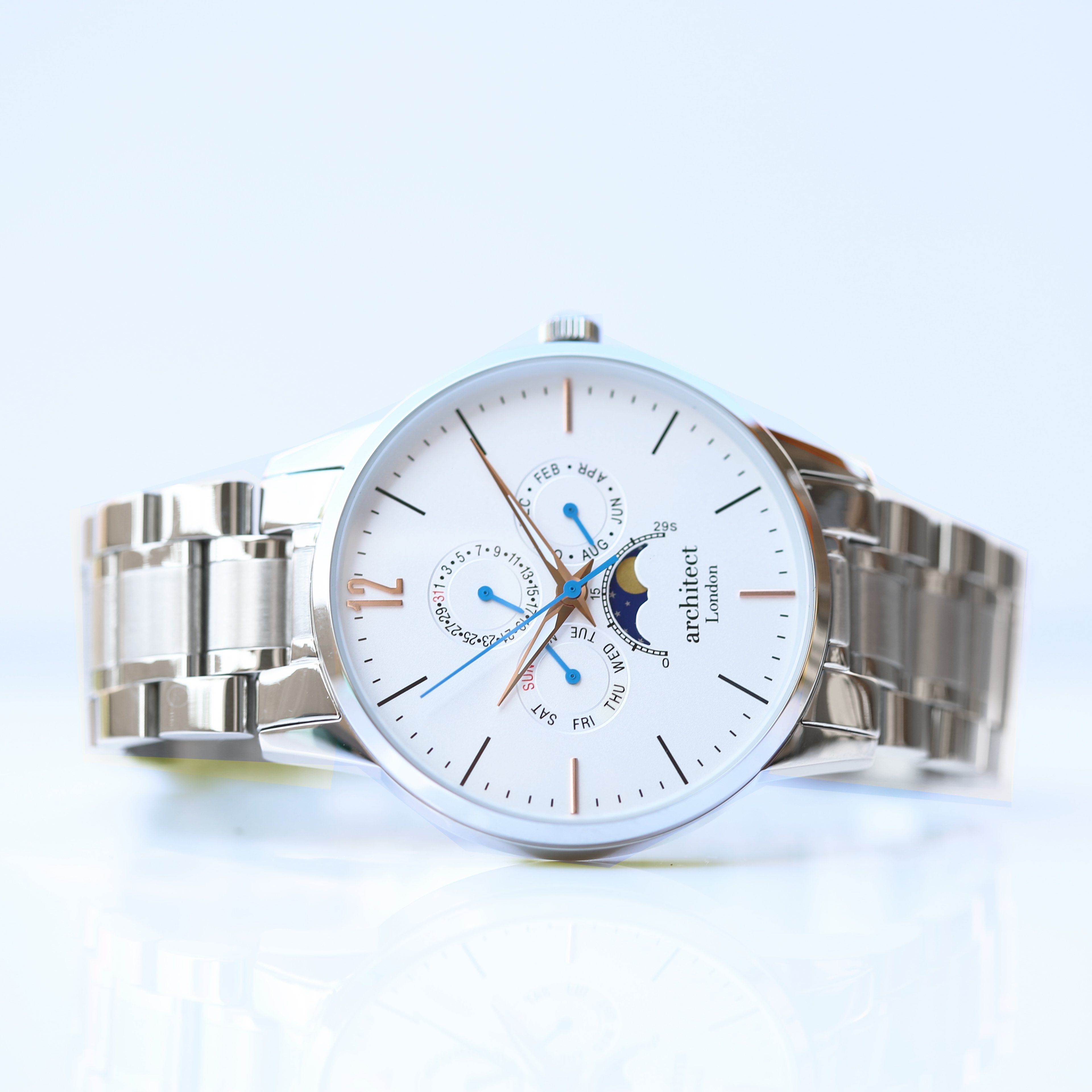 Bespoke Men’s Architect Apollo Watch White - Shop Watches At Gift Moments - 2