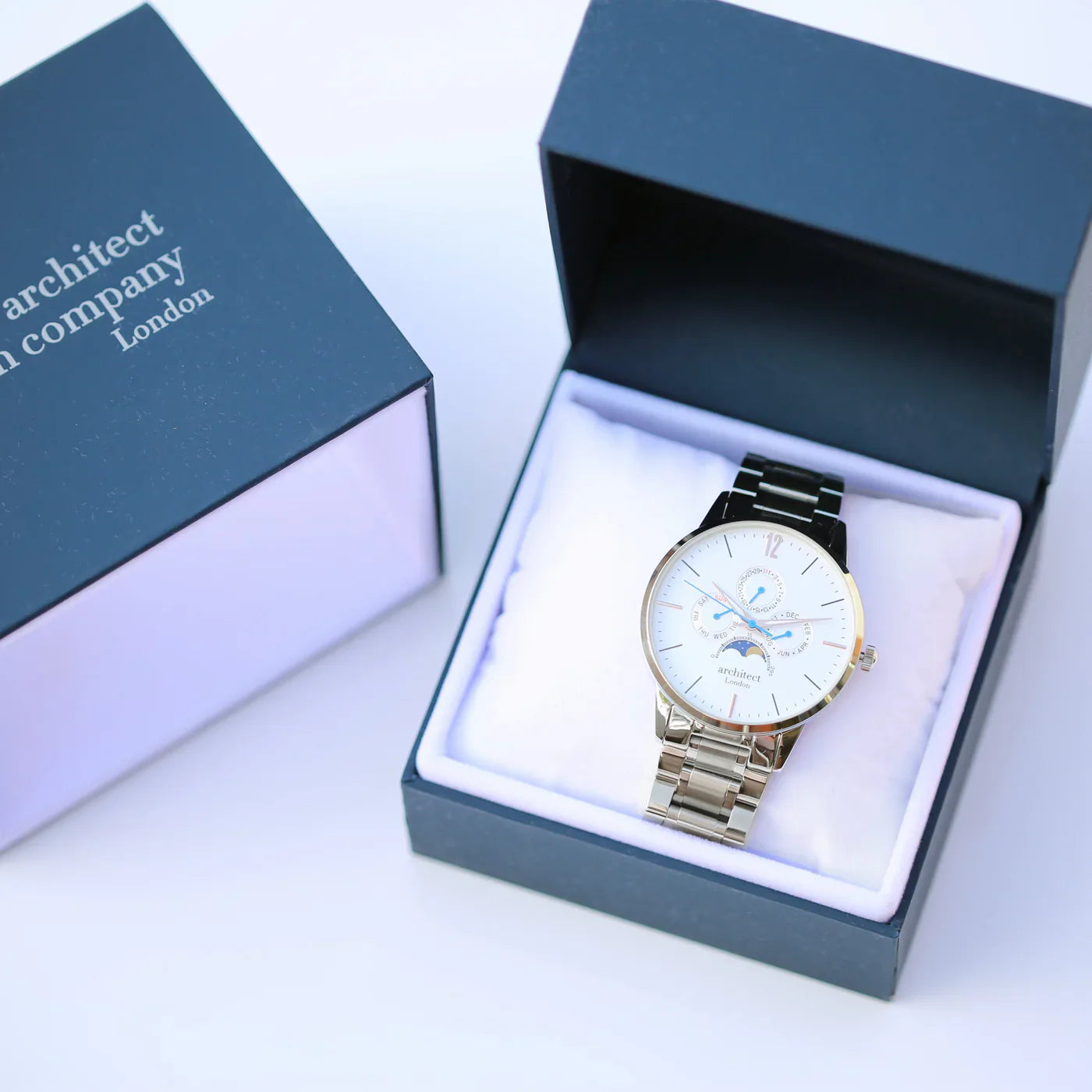 Bespoke Men’s Architect Apollo Watch White - Shop Watches At Gift Moments - 4