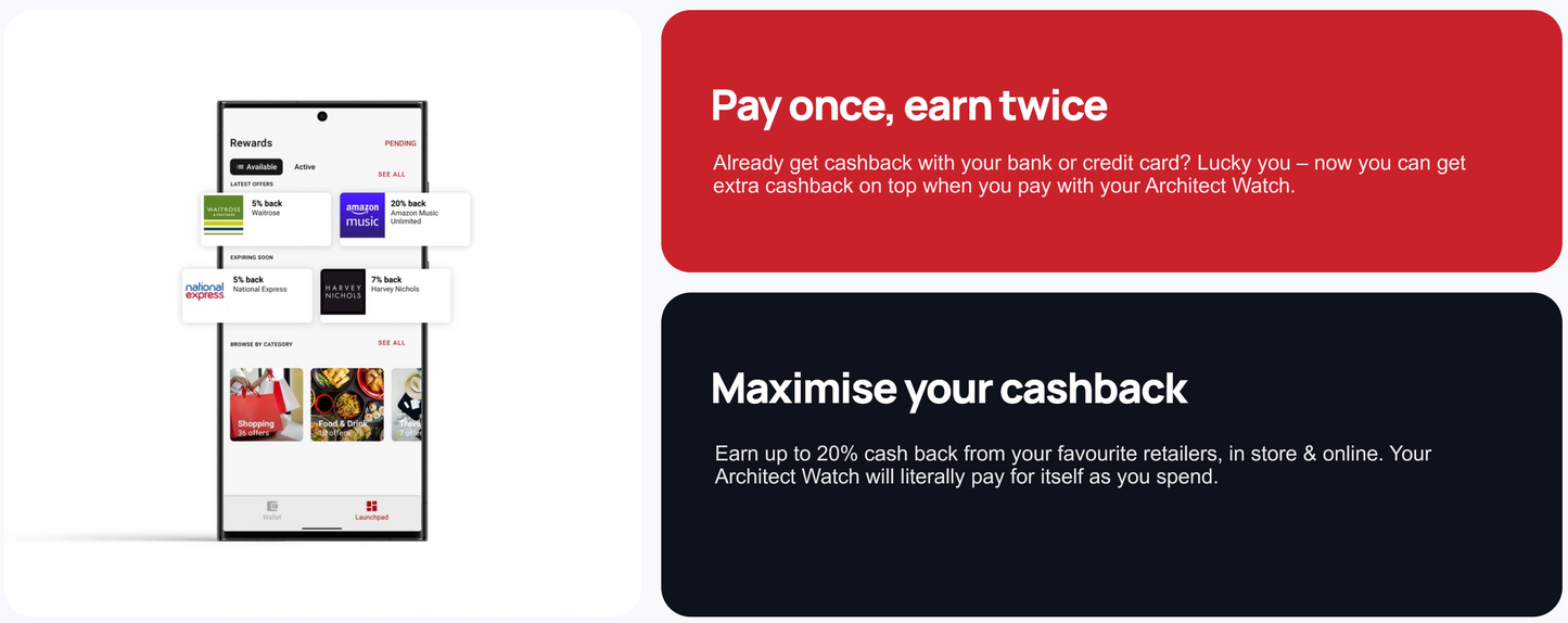 Bespoke Men’s Architect Blue Motivator Walnut Contactless Payment Watch: 16 - Watches By Architect Watches