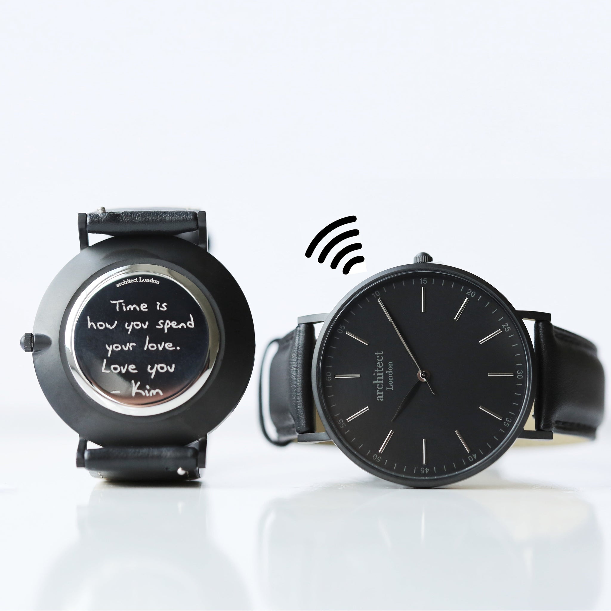 Bespoke Men’s Architect Minimalist Black Contactless Payment Watch: 1 - Watches By Architect Watches