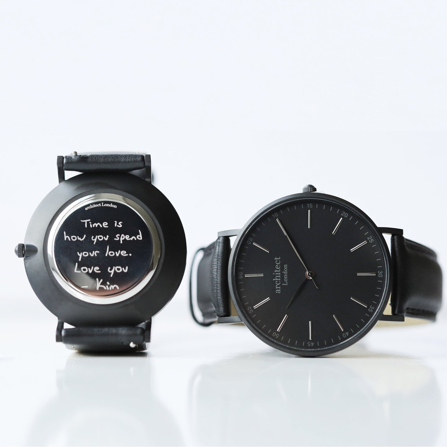Bespoke Men’s Architect Minimalist Watch Jet Black: 2 - Watches By Architect Watches