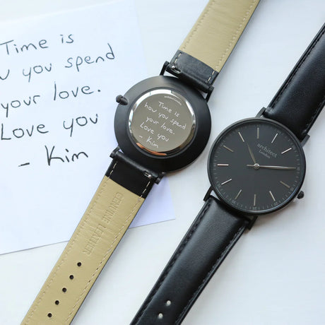 Bespoke Men’s Architect Minimalist Watch Jet Black: 1 - Watches By Architect Watches