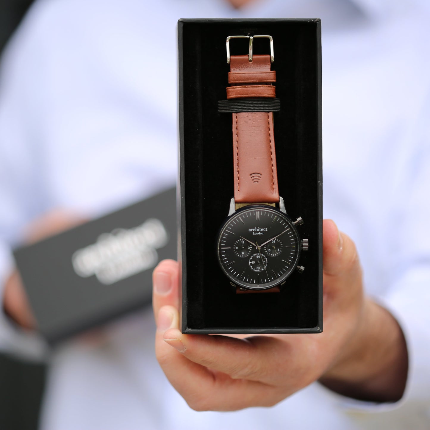 Bespoke Men’s Architect Motivator Walnut Contactless Payment Watch: 5 - Watches By Architect Watches