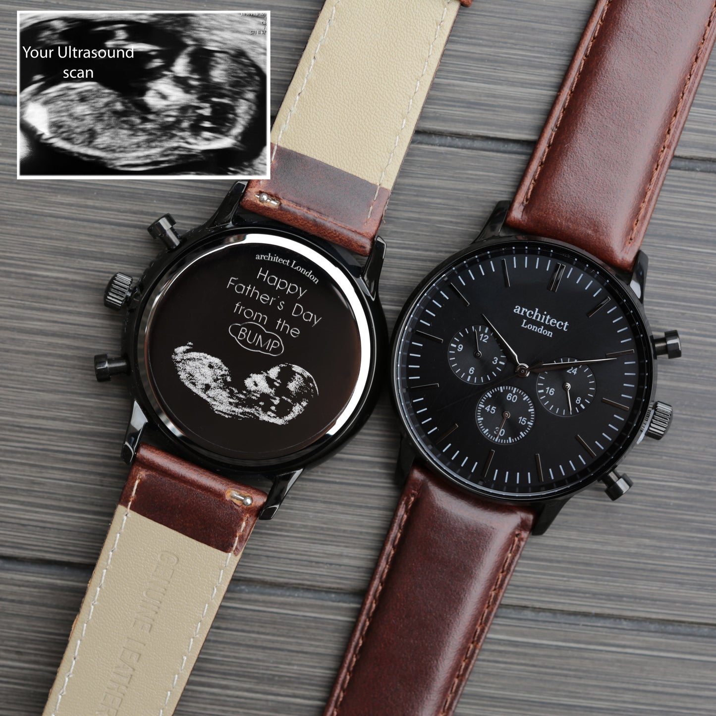 Bespoke Men’s Architect Motivator Walnut Contactless Payment Watch: 4 - Watches By Architect Watches