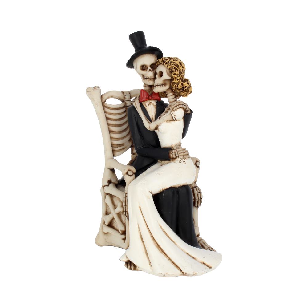 For Better For Worse Gothic Sugar Skull Bride Groom Figurine Wedding Ornament: 2 - Figurines Medium (15-29cm) By Gift