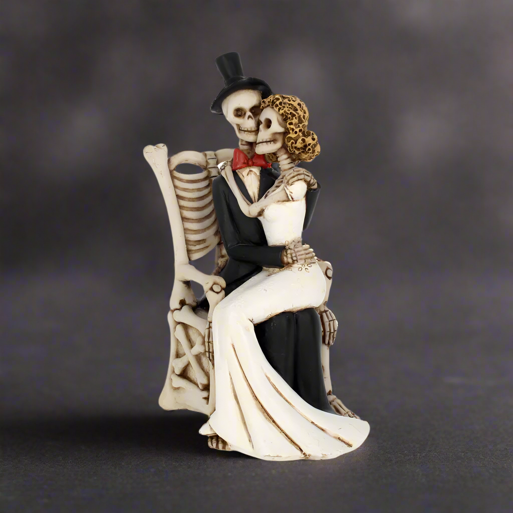 For Better For Worse Gothic Sugar Skull Bride Groom Figurine Wedding Ornament: 1 - Figurines Medium (15-29cm) By Gift