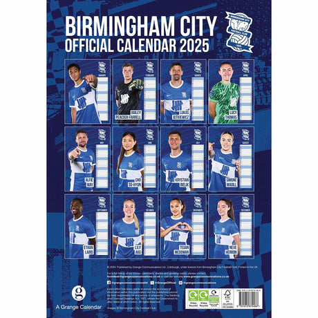 Birmingham City FC A3 Calendar 2025: 3 - Calendars & Planners By Birmingham City