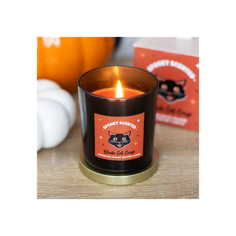 Black Cat Curse Cinnamon Orange Candle: 5 - Candles By Gift Moments