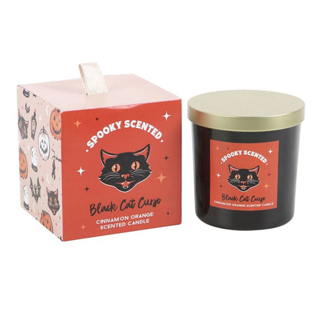 Black Cat Curse Cinnamon Orange Candle: 1 - Candles By Gift Moments