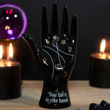 Black Ceramic Palmistry Hand Ornament: 1 - By Gift Moments
