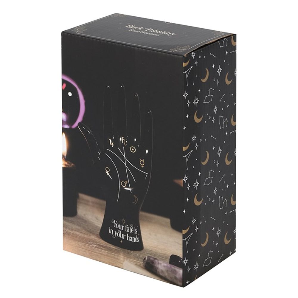 Black Ceramic Palmistry Hand Ornament: 4 - By Gift Moments