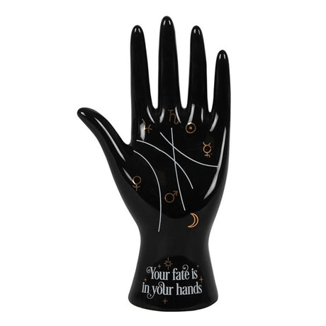 Black Ceramic Palmistry Hand Ornament: 2 - By Gift Moments