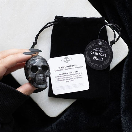 Black Labradorite Crystal Skull: 1 - By Gift Moments