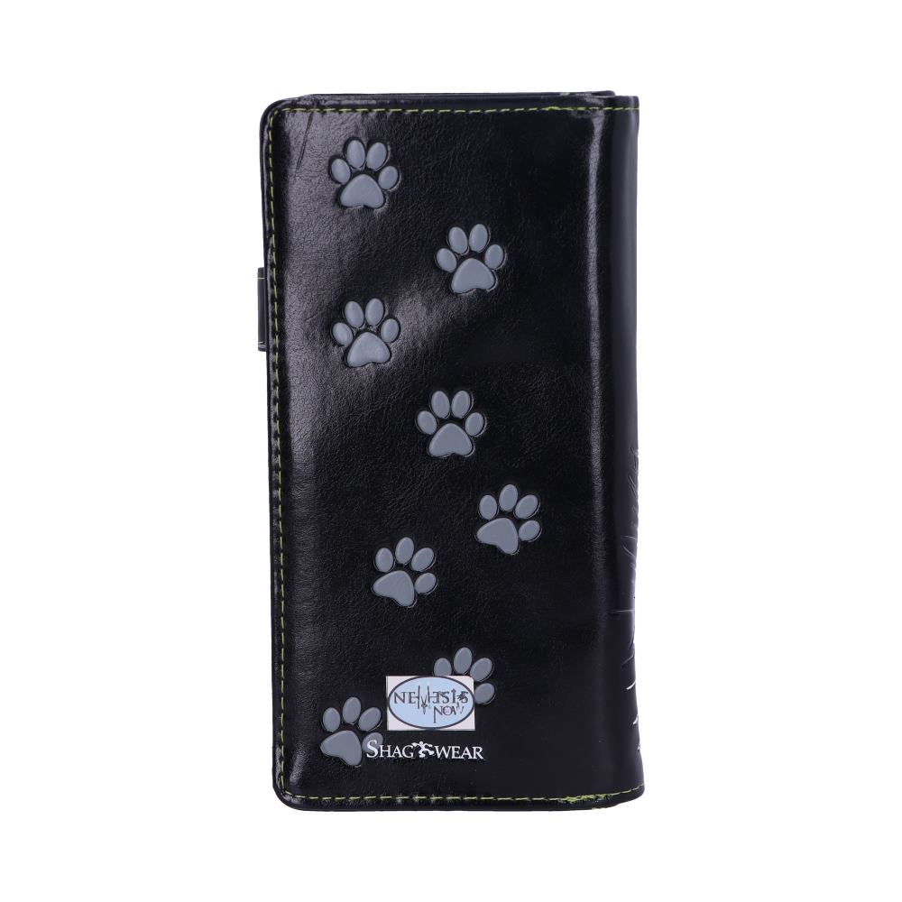 Black Lucky Cat Purse Embossed Eye Tail Wallet: 4 - Purses By Gift Moments