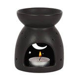 Black Mystical Moon Cut Out Oil Burner: 3 - Oil & Wax Burners By Gift Moments