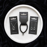 Black Obsidian Spider Pendant Necklace: 5 - Necklaces By Gift Moments