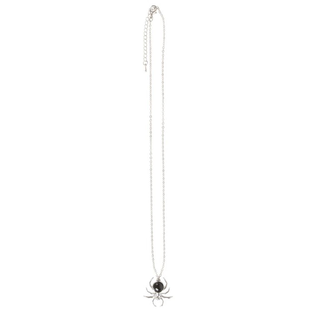 Black Obsidian Spider Pendant Necklace: 4 - Necklaces By Gift Moments