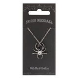 Black Obsidian Spider Pendant Necklace: 2 - Necklaces By Gift Moments