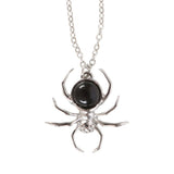 Black Obsidian Spider Pendant Necklace: 3 - Necklaces By Gift Moments