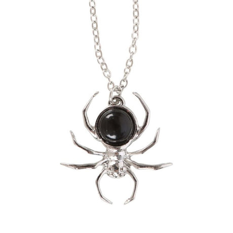 Black Obsidian Spider Pendant Necklace: 3 - Necklaces By Gift Moments