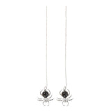 Black Obsidian Spider Threader Earrings: 3 - Jewellery By Gift Moments