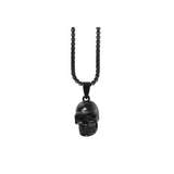 Black Stainless Steel Skull Pendant Necklace: 3 - Necklaces By Gift Moments