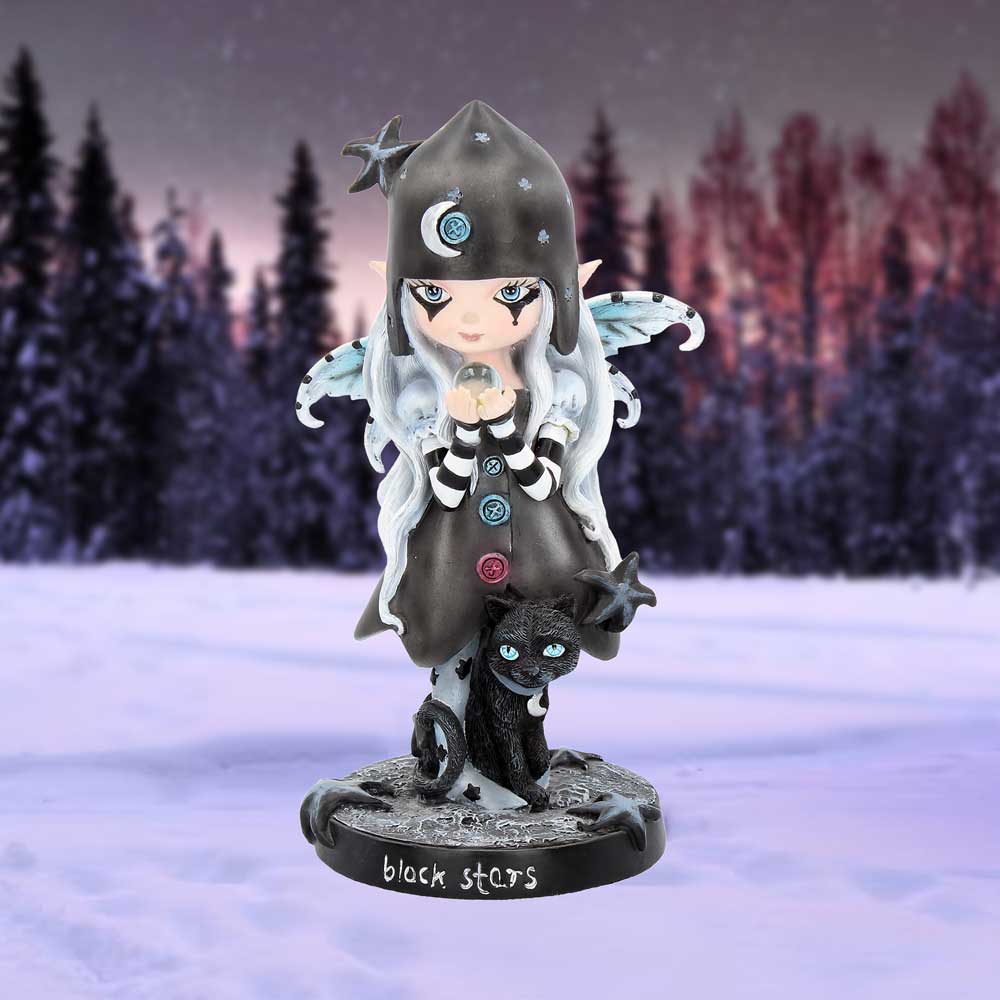 Black Stars Fairy Figurine 18cm: 1 - Figurines Medium (15-29cm) By Gift Moments