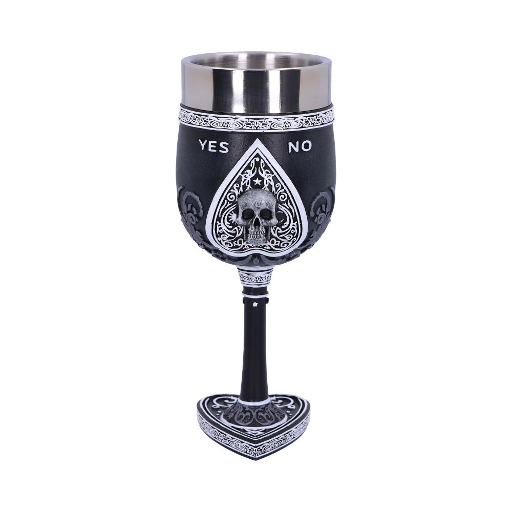 Black and White Spirit Board Goblet Glass: 4 - Goblets & Chalices By NN Designs
