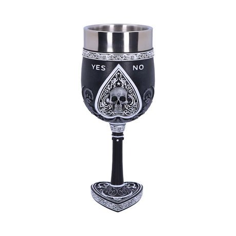 Black and White Spirit Board Goblet Glass: 4 - Goblets & Chalices By NN Designs