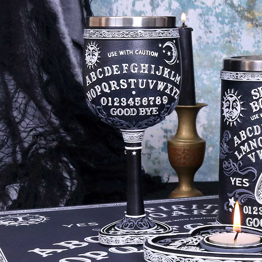 Black and White Spirit Board Goblet Glass: 1 - Goblets & Chalices By NN Designs