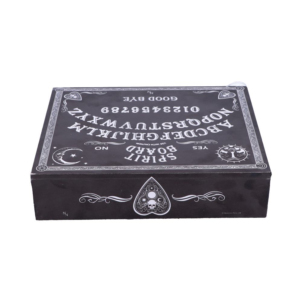 Black and White Spirit Board and Planchette Jewellery Storage Box with Mirror: 4 - Boxes By NN Designs