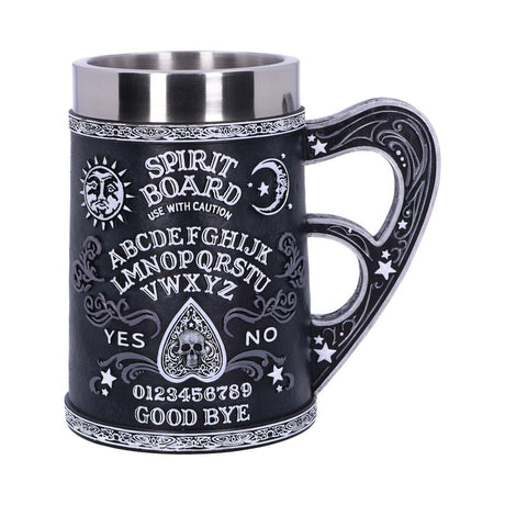 Black and White Spirit Board Tankard Mug: 2 - Tankards By NN Designs