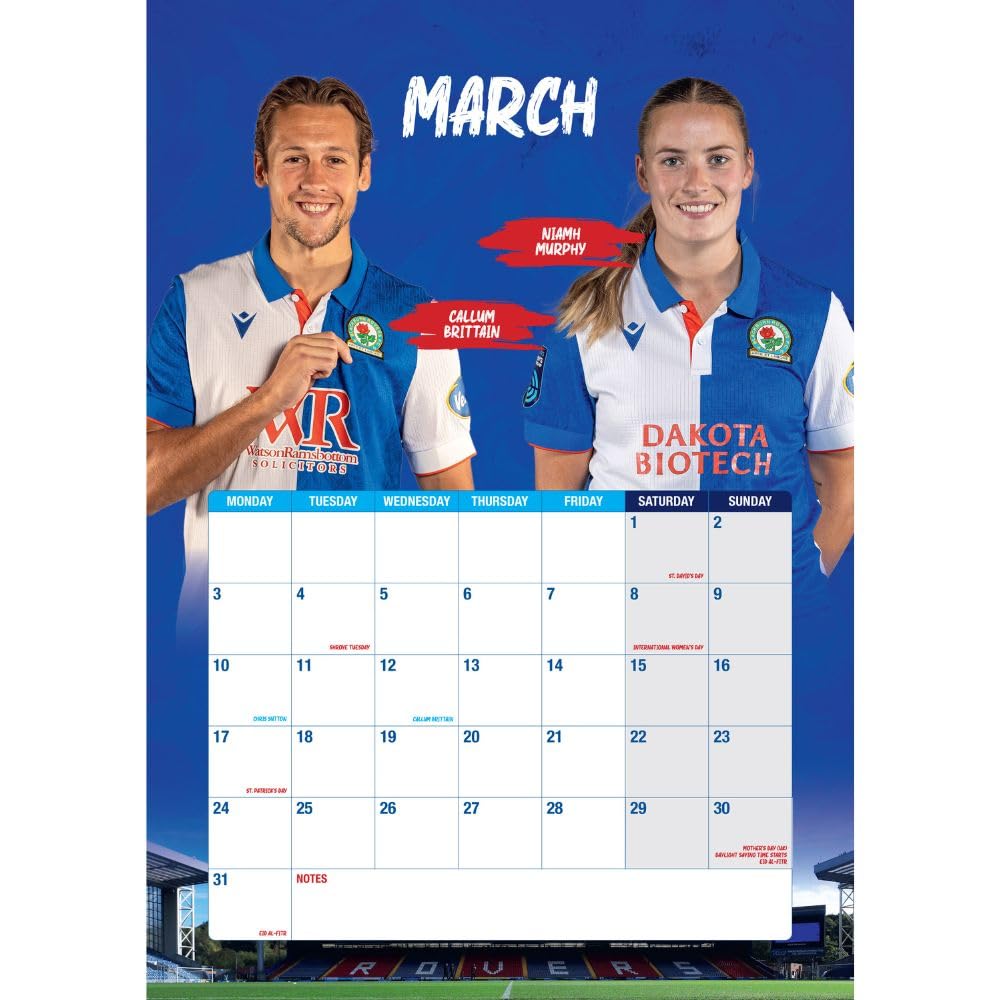 Blackburn Rovers FC A3 Calendar 2025: 2 - Calendars & Planners By Blackburn Rovers