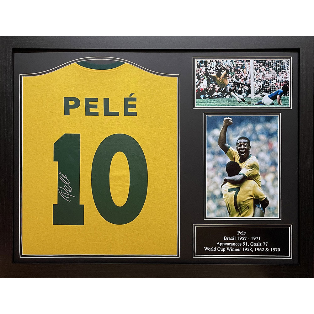 Brasil 1970 Pele Signed Shirt (Framed): 1 - Signed Memorabilia By Brazil
