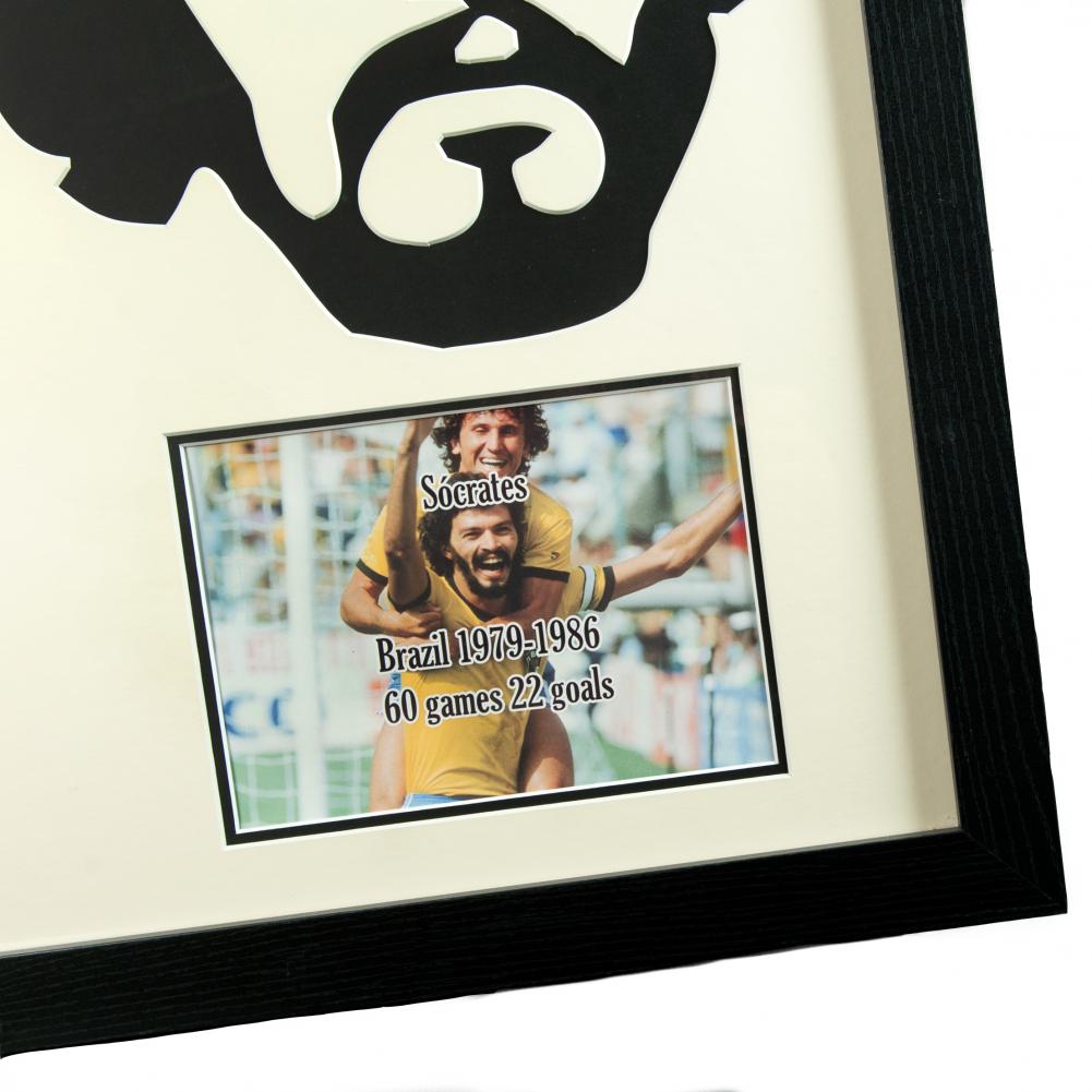 Brasil Socrates Signed Shirt Silhouette: 4 - Signed Memorabilia By Brazil