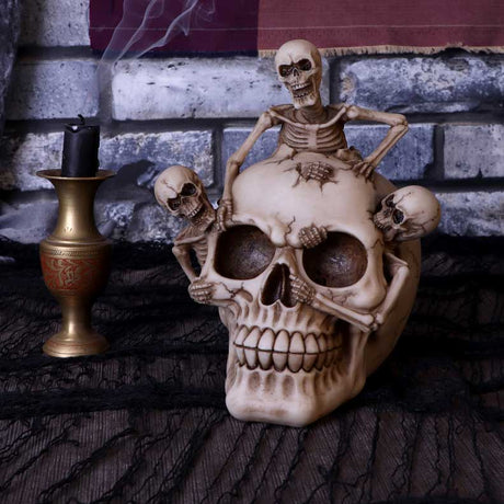 Breaking Free Skeleton Emerging from Skull Ornament 17.7cm: 1 - Figures & Collectables By Gift Moments